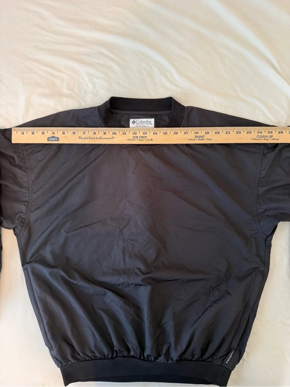 Columbia Men’s Black Pullover Windbreaker Medium Packable VTG